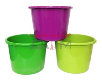 Емкость садовая круглая цветная 40л Plastiko/2699